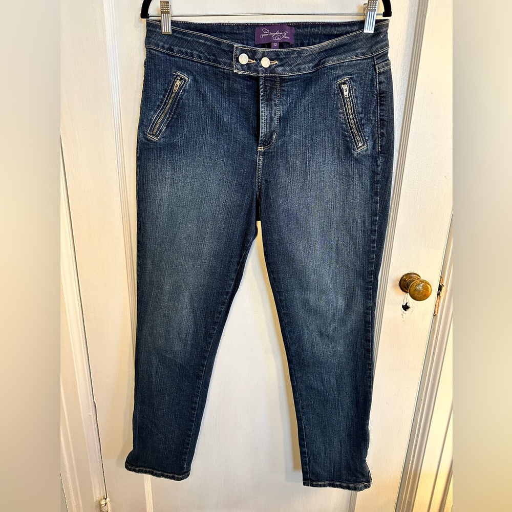 NYDJ Dark Wash Cropped Ankle Jeans